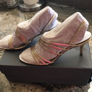 Ann Taylor gold sandals - NIB